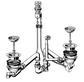 Afloopgarn. 2 x 3 1/2" auto ronde overlo