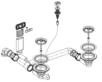 Ablaufgarnitur 2 x 3,5'' mit Ablauffernbedienung C-overflow modernes Sieb