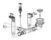 Ablaufgarnitur 1 x 3,5'' mit Ablauffernbedienung 2 x C-overflow modernes Sieb