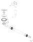 Afloopgarnituur 1x3,5" manueel overloop hoekig gekromd