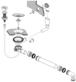 Afloopgarnituur 1x3,5" met afstandsbediening ronde overloop InFino