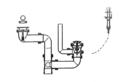 Ablaufgarnitur 1 x 1,5'' Stopfen mit Bowdenzug MULTI cappuchino und 1 x 1,5'' Stopfen manuell Winkelrohr