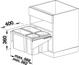 BLANCO SELECT ECON 60/4 with top drawer until December 2004, plastic, sheet steel, 600 mm min. cabinet size