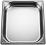 GN 2/3 steam container in stainless steel, non-perforated, 65 mm deep, Stainless steel