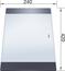 Cutting board safety glass ZEROX 420x240 (replaced by 225333), safety glass