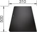 Cutting board frosted security glass ALAROS black 500 x 310 mm, safety glass satinised