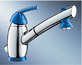 BLANCO MIRA-S, brass galvanic, blue/chrome, High Pressure
