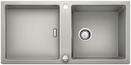 BLANCO ADON XL 6 S, SILGRANIT, pearl grey, with drain remote control, with accessories, reversible, 600 mm min. cabinet size