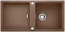 BLANCO ADON XL 6 S, SILGRANIT, nutmeg, with drain remote control, with accessories, reversible, 600 mm min. cabinet size