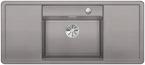 BLANCO ALAROS 6 S, SILGRANIT, alu metallic, with drain remote control, with accessories, Bowl centred, 600 mm min. cabinet size