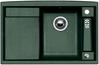 BLANCO AXIA 45 S, SILGRANIT until 10-2008, green, with drain remote control, with accessories, Bowl right, 450 mm min. cabinet size