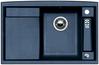 BLANCO AXIA 45 S, SILGRANIT until 10-2008, night blue, with drain remote control, with accessories, Bowl right, 450 mm min. cabinet size
