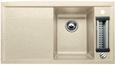BLANCO AXIA 5 S, SILGRANIT until 10-2014, sand, with drain remote control, with accessories, Bowl right, 500 mm min. cabinet size