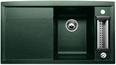 BLANCO AXIA 5 S, SILGRANIT until 10-2014, green, with drain remote control, with accessories, Bowl right, 500 mm min. cabinet size