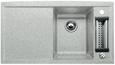 BLANCO AXIA 5 S, SILGRANIT until 10-2014, greystone, with drain remote control, with accessories, Bowl right, 500 mm min. cabinet size