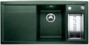 BLANCO AXIA 6 S, SILGRANIT until 10-2008, green, with drain remote control, with accessories, Bowl right, 600 mm min. cabinet size