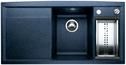 BLANCO AXIA 6 S, SILGRANIT until 10-2014, night blue, with drain remote control, with accessories, Bowl left, 600 mm min. cabinet size