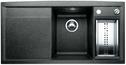 BLANCO AXIA 6 S-F, SILGRANIT until 10-2008, anthracite, with drain remote control, with accessories, Bowl right, 600 mm min. cabinet size
