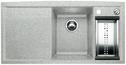 BLANCO AXIA 6 S, SILGRANIT until 10-2008, greystone, with drain remote control, with accessories, Bowl right, 600 mm min. cabinet size