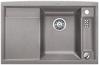 BLANCO AXIA II 45 S, SILGRANIT, alu metallic, with drain remote control, with accessories, Bowl right, 450 mm min. cabinet size