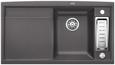 BLANCO AXIA II 5 S-F, SILGRANIT, rock grey, with drain remote control, with accessories, Bowl right, 500 mm min. cabinet size