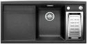 BLANCO AXIA II 6 S-F, SILGRANIT, anthracite, with drain remote control, with accessories, Bowl right, 600 mm min. cabinet size