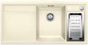 BLANCO AXIA II 6 S-F, SILGRANIT, jasmine, with drain remote control, with accessories, Bowl right, 600 mm min. cabinet size