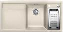 BLANCO AXIA II 6 S, SILGRANIT, sand, with drain remote control, with accessories, Bowl right, 600 mm min. cabinet size