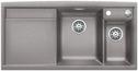 BLANCO AXIA II 6 S, SILGRANIT, alu metallic, with drain remote control, w/o accessories, Bowl left, 600 mm min. cabinet size