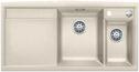 BLANCO AXIA II 6 S, SILGRANIT, sand, with drain remote control, w/o accessories, Bowl left, 600 mm min. cabinet size