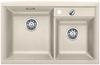 BLANCO AXIA II 8, SILGRANIT, sand, with drain remote control, Bowl left, 800 mm min. cabinet size