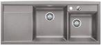 BLANCO AXIA II 8 S, SILGRANIT, alumetallic, mit Ablauffernbedienung, ohne Zubehör, Becken rechts, 800 mm Untermaß