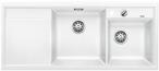BLANCO AXIA II 8 S, SILGRANIT, weiß, mit Ablauffernbedienung, ohne Zubehör, Becken rechts, 800 mm Untermaß