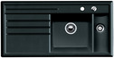 BLANCO AXON 6 S, Keramik PuraPlus, schwarz, mit Ablauffernbedienung, mit Zubehör, Becken rechts, 600 mm Untermaß