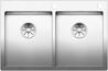 BLANCO CLARON 340/340-IF/A, Stainless steel satin polish, with drain remote control, w/o bowl layout, 600 mm min. cabinet size
