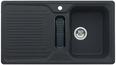 BLANCO CLASSIC 5 S, SILGRANIT Clean, schwarz, ohne Ablauffernbedienung, reversibel, 500 mm Untermaß