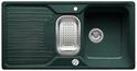 BLANCO CLASSIC 6 S-F, SILGRANIT until 10-2014, green, with drain remote control, with colander, reversible, 600 mm min. cabinet size