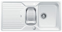 BLANCO CLASSIC 6 S-F, SILGRANIT until 10-2014, white, with drain remote control, with colander, reversible, 600 mm min. cabinet size