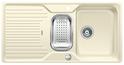 BLANCO CLASSIC 6 S-F, SILGRANIT until 10-2014, jasmine, with drain remote control, with colander, reversible, 600 mm min. cabinet size
