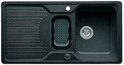 BLANCO CLASSIC 6 S-F, SILACRON, onyx, with drain remote control, with colander, reversible, 600 mm min. cabinet size