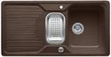 BLANCO CLASSIC 6 S, SILGRANIT, coffee, with drain remote control, with stainless steel colander, reversible, 600 mm min. cabinet size