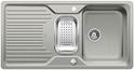 BLANCO CLASSIC 6 S, SILGRANIT, pearl grey, with drain remote control, with stainless steel colander, reversible, 600 mm min. cabinet size