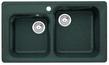 BLANCO CLASSIC 8, SILGRANIT, grün, ohne Ablauffernbedienung, Becken rechts, 800 mm Untermaß