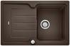 BLANCO CLASSIC NEO 45 S, SILGRANIT, coffee, with drain remote control, with accessories, reversible, 450 mm min. cabinet size