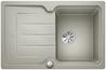 BLANCO CLASSIC NEO 45 S, SILGRANIT, pearl grey, with drain remote control, with accessories, reversible, 450 mm min. cabinet size
