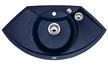 BLANCO COSMO 5 S-F, SILGRANIT until 10-2014, night blue, with drain remote control, Bowl centred, 500 mm min. cabinet size