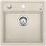 BLANCO DALAGO 5, SILGRANIT, sand, with drain remote control, w/o bowl layout, 500 mm min. cabinet size