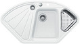 BLANCODELTA-F, SILGRANIT, blanc, vidage automatique, avec acc., Cuve principale à droite, 700 mm Taille sous meuble min.