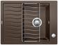 BLANCO ELON 45 S, SILGRANIT, coffee, with drain remote control, with accessories, reversible, 450 mm min. cabinet size