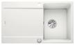 BLANCO IDENTO 45 S-F, Ceramic PuraPlus, white matt, with drain remote control, reversible, 450 mm min. cabinet size